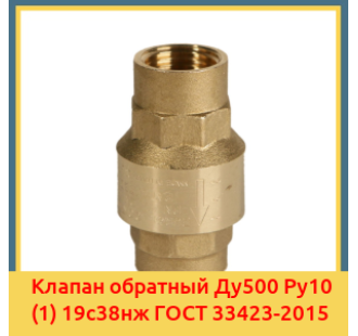 Клапан обратный Ду500 Ру10 (1) 19с38нж ГОСТ 33423-2015 в Туркестане