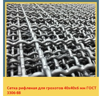 Сетка рифленая для грохотов 40х40х6 мм ГОСТ 3306-88 в Туркестане