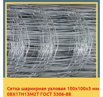 Сетка шарнирная узловая 100х100х3 мм 08Х17Н13М2Т ГОСТ 3306-88 в Туркестане